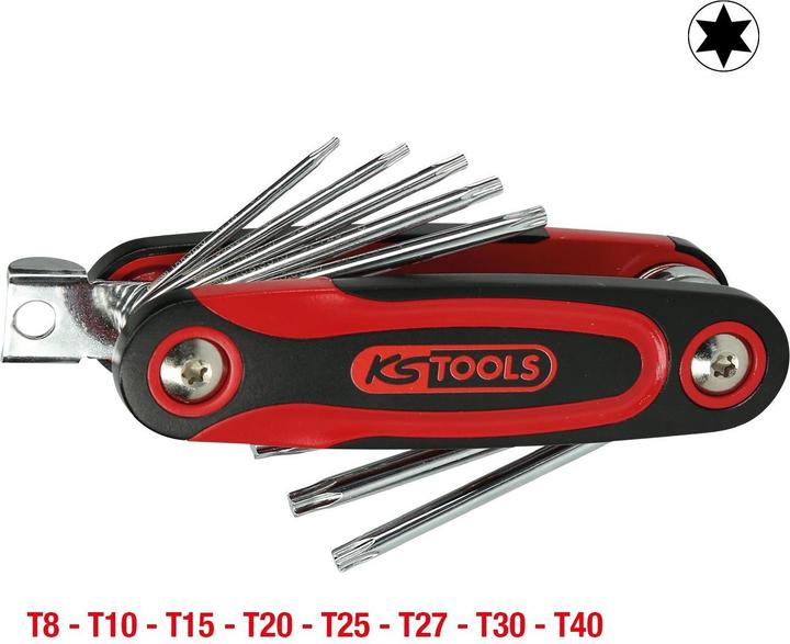 Actual product image KS Tools Angle pin wrench in folding holder