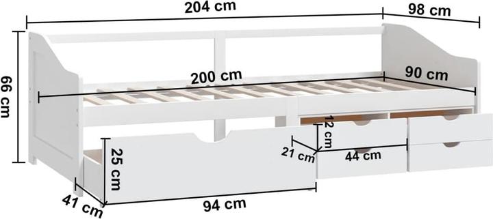 Actual product image vidaXL Tagesbett (90 x 200 cm)