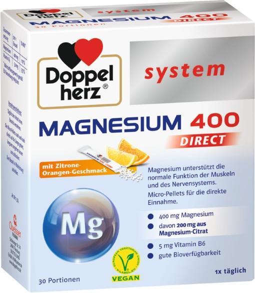 Doppelherz system MAGNESIUM 400 DIRECT, 30 pcs. sachet (30 Piece, Beutel)
