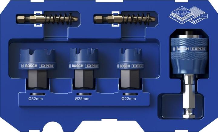 Image du produit Bosch Professional Zubehör Jeu de scies cloches EXPERT Sheet Metal 22/25/32 x 5 mm (22 mm, 25 mm, 32 mm)