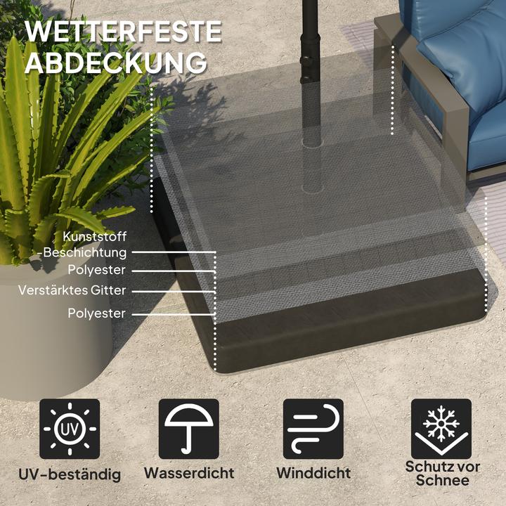 Produktbild Outsunny Schirmgewichte Kunststoff, Polyester Schwarz