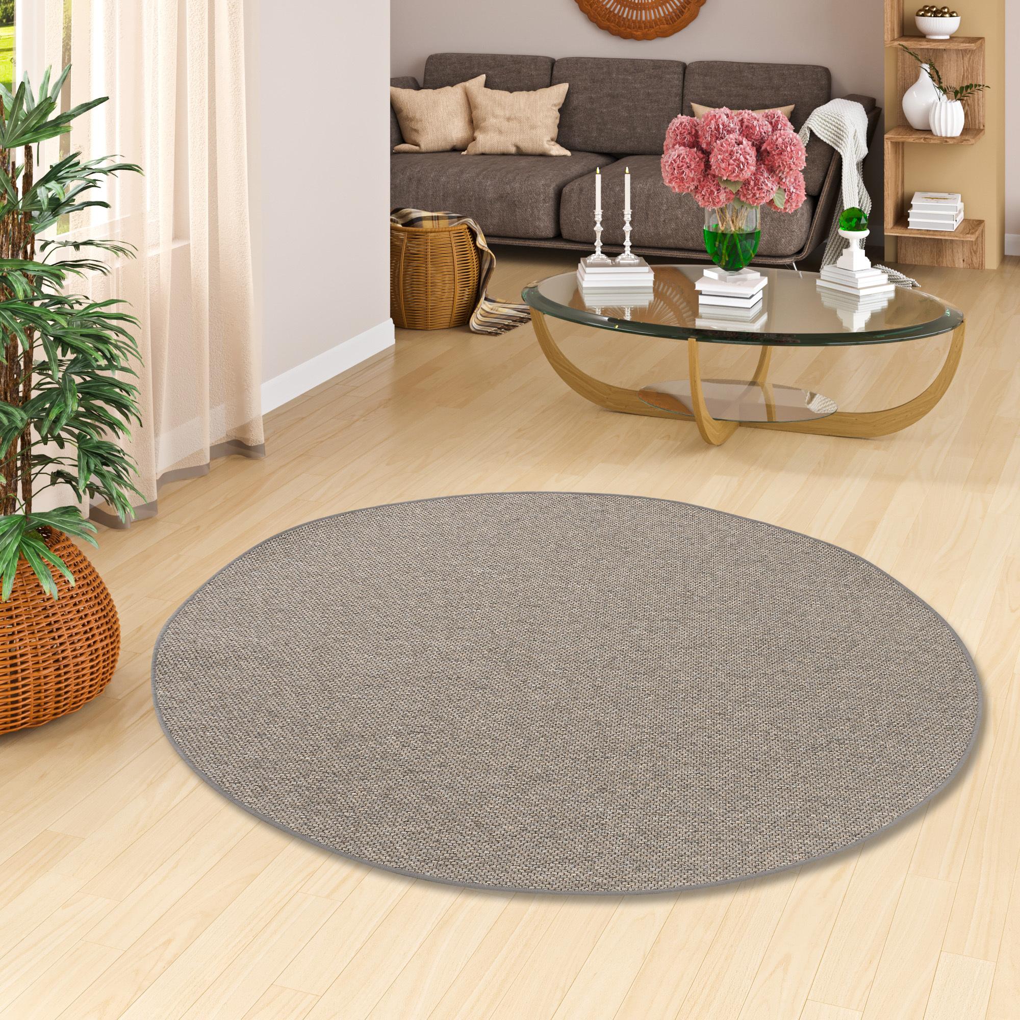 Thumbnail - Snapstyle, Teppich, Bentzon Natur Flachgewebe Teppich Rund (160 x 160 cm)