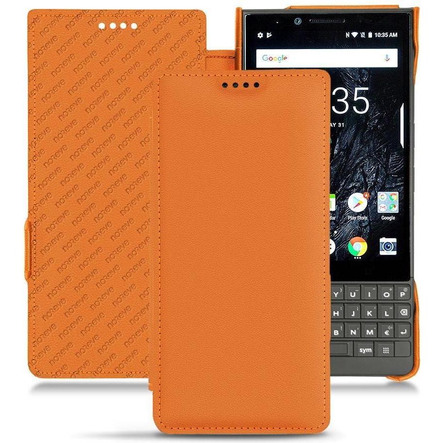 Noreve Lederschutzhülle horizontal (Blackberry KEY2), Smartphone Hülle, Orange