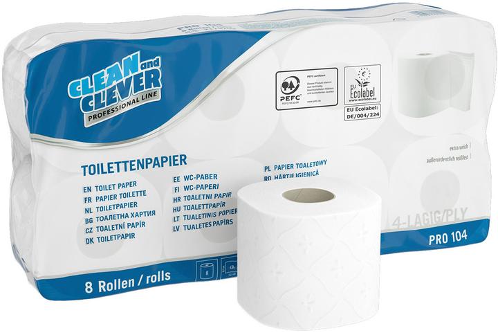 Image du produit Clean and Clever Toilettenpapier Kleinrollen PRO 104 (8 pcs)