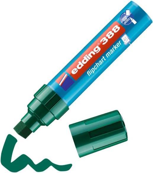 Image du produit Edding 388 marqueur pour flipchart - vert - boîte de 10 - chisel nib 4-12 mm - marqueur pour écrire (10x)