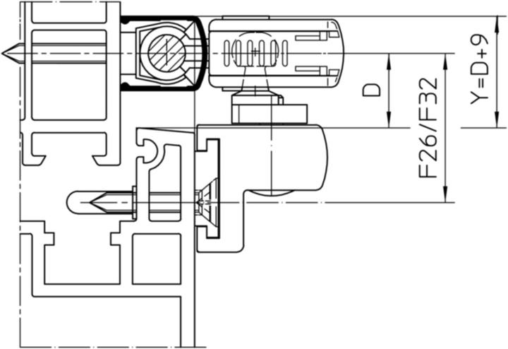 Productafbeelding Geze OL90N zonder raambeugel met schaarlager en stanggeleider, wit