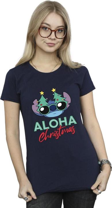 Image du produit Disney - T-shirt LILO AND STITCH CHRISTMAS TREE SHADES - Femme (M)