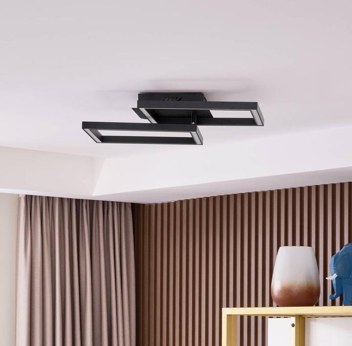 Actual product image Lucande Tjado LED ceiling lamp square 2fl 65 cm (800 lm)