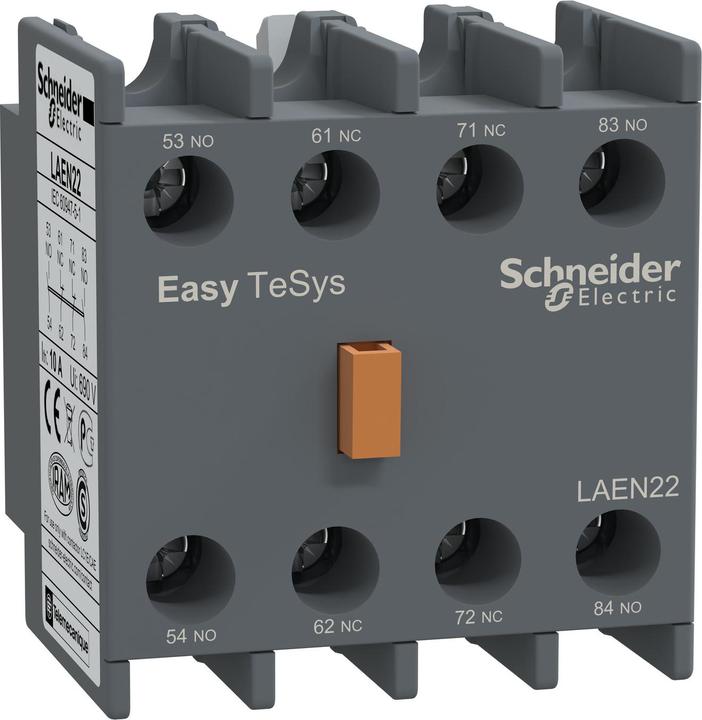 Actual product image Schneider Easy TeSys auxiliary contact 2NO 2NC for contactors and relay LAEN22
