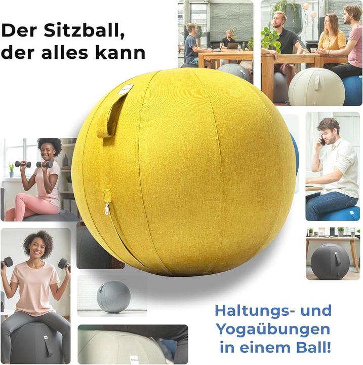 Immagine prodotto Backerz Ergonomischer Sitzball fürs Büro (65 cm) (65 cm)