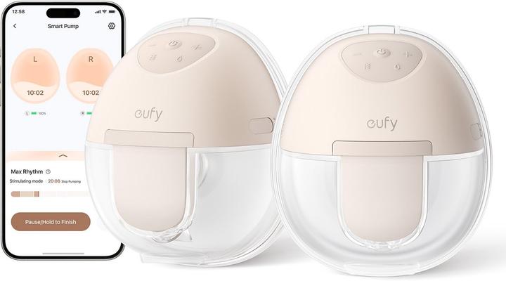 Actual product image eufy Draagbare Borstkolf Breast Pump E10, Handsfree Elektrische Borstkolf met