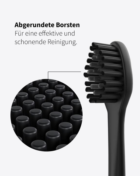 Produktbild Zahnheld Bürstenkopf Basic Medium 3x Schwarz (3 x)