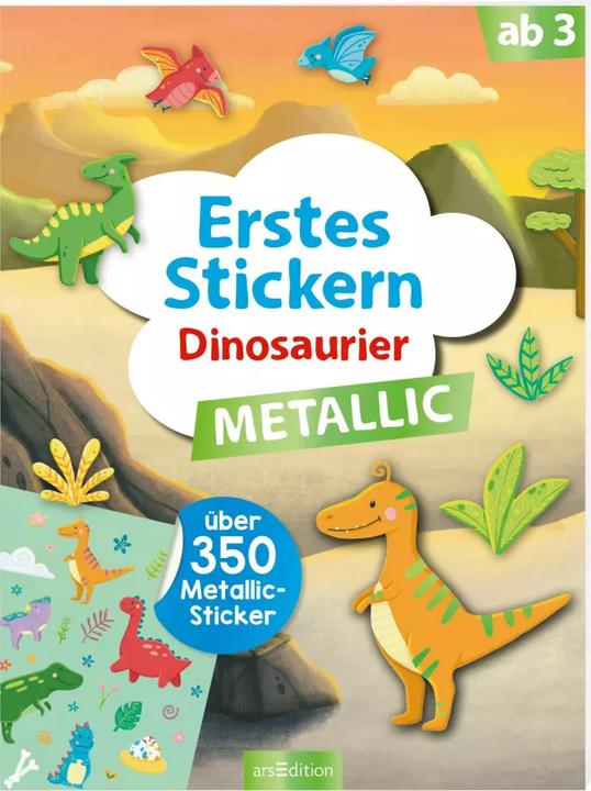 Produktbild Stickerheft, Metallic - Dinosaurier (350 Sticker)