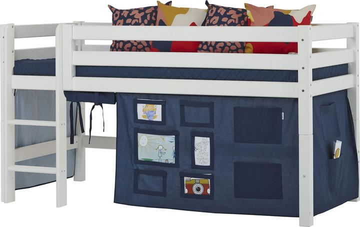 Image du produit Hoppekids ECO Luxury Lit mi-hauteur 90x200cm, Sommier à lattes flexible, Blanc (90 x 200 cm)