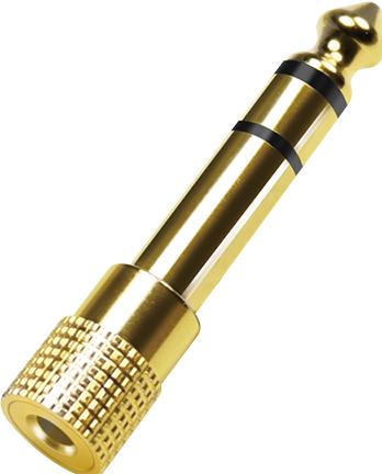 Produktbild LogiLink Audio-Adapter, 6,35 mm 3-Pin/M zu 3,5 mm 3-Pin/F, Zink