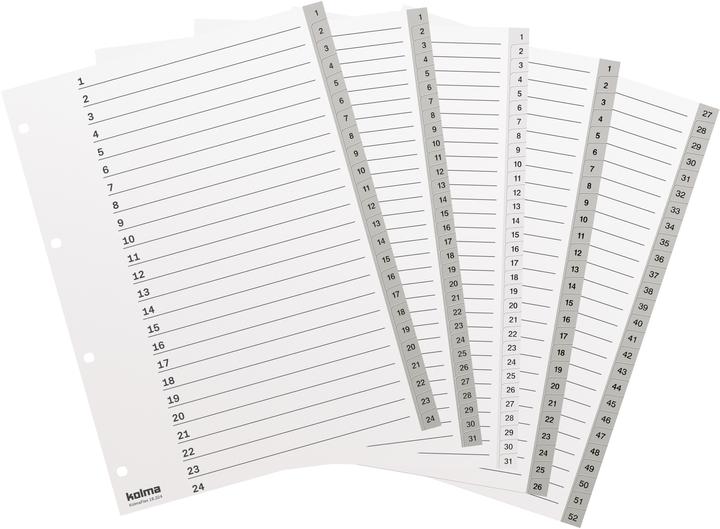 Image du produit Kolma Intercalaire A4 strong 1-31 31 pcs. gris