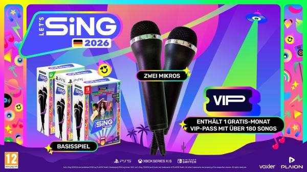 Produktbild Plaion Let's Sing 2026 German Version (+ 2 Mics) (Switch, DE)