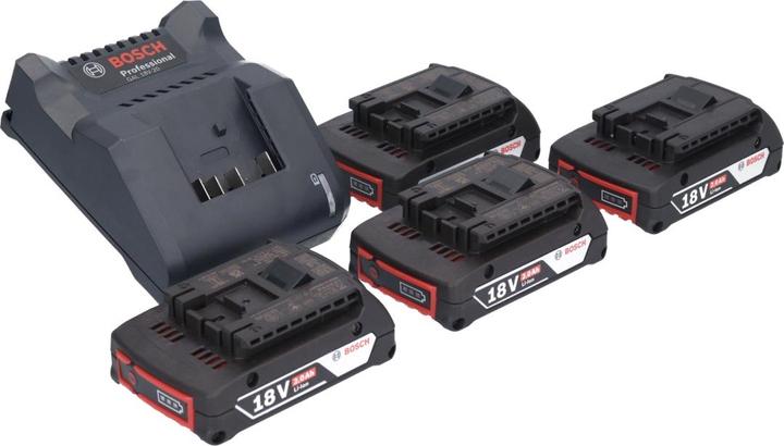 Actual product image Bosch Professional Bosch GAL 18V-20 Charger 10.8 - 18V - 2A + 4x Batteries GBA 18V - 2.0Ah (1600Z00036) (2607226281) (18 V)