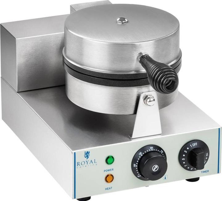 Produktbild Royal Catering Waffelautomat Elektro Waffeleisen Doppel Brüssler Waffel 1300 Watt Rund