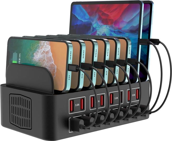 Produktbild PhoneLook USB-Ladegerät 150W/35A mit 16 Ports Schnelles Multi-Geräte-Ladegerät für iPad, Tablets und Smartphon (150 W, 16 Ports)