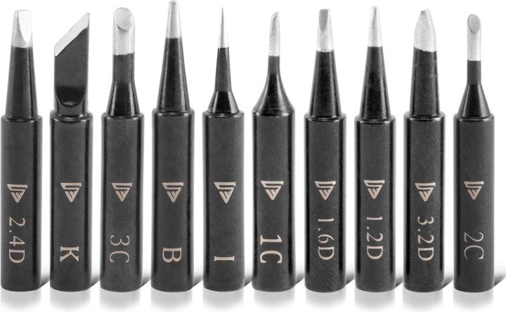 Image du produit Stahlwerk Kit professionnel de pannes de fer à souder pour fers à souder avec système 900M-T Set de 10 pannes (Mèche à souder)