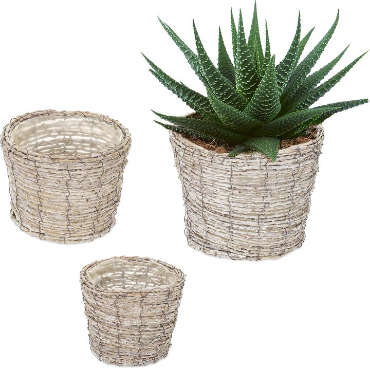 Image du produit Relaxdays 3x pot de fleurs (25 cm)