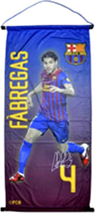 Actual product image FC Barcelona Pennant flag with Cesc Fabregas design (100% polyester)