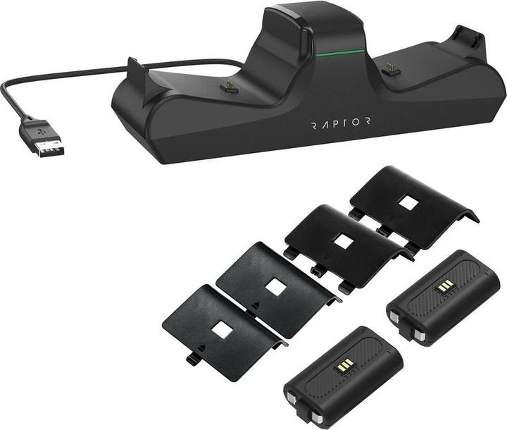 Produktbild Raptor Gaming CSX200 Dual Charging Station (Xbox One X, Xbox Series X, Xbox One S, Xbox Series S)