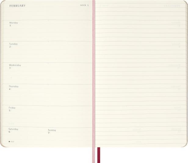 Actual product image Moleskine 18M WONK 26/27 Sakura LG (Large 13x21, 1 week / 1 page)