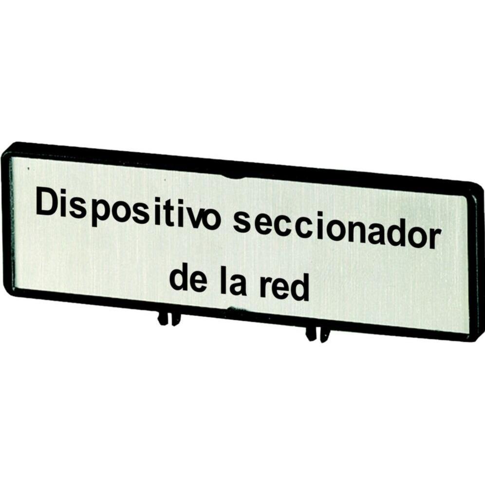 Eaton, Systemstromversorgung, Träger mit Schild, verwendbar für T5, T5B, P3, 88 x 27 mm, beschriftet mit zNetz-Trenneinr...