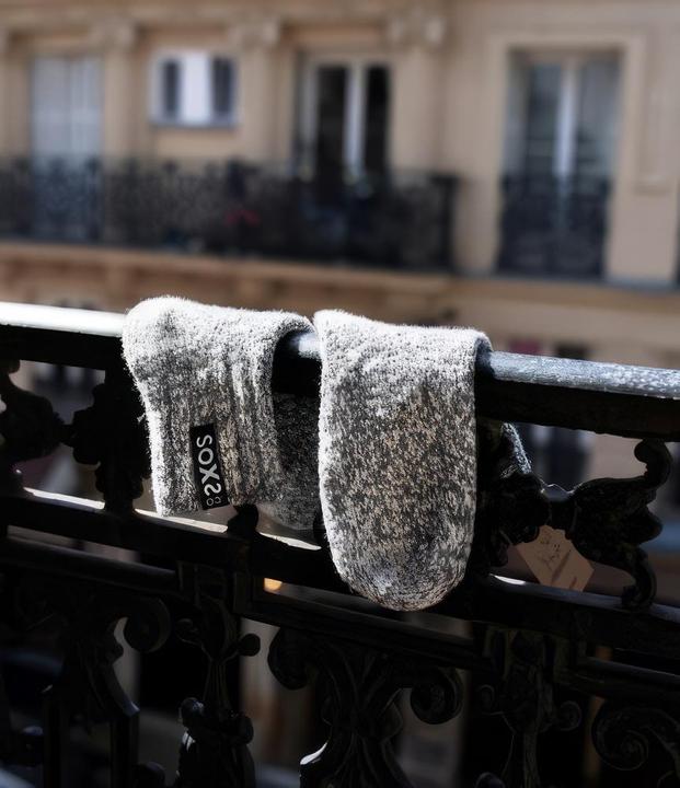 Image du produit Soxs Graue Wolle Herren- & Damensocken Jet Black, Kurzsocke (Une unité par pack, 44 - 46)