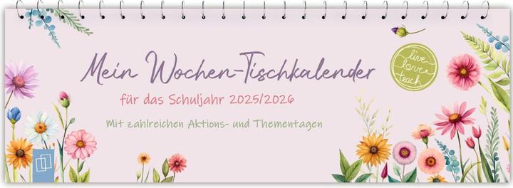 Mein Wochen-Tischkalender für das Schuljahr 2025/2026 (30.5 x 10.5 cm, Deutsch)