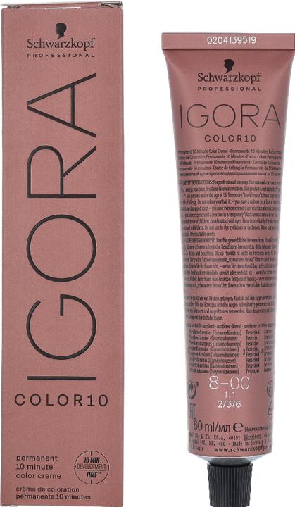 Produktbild Schwarzkopf Professional Igora Color10 Haarfarbe (8-00 Hellblond Natur Extra)