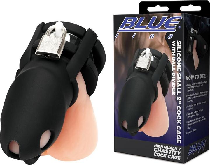 Image du produit Blue Line C&b Gear Silicone Cock Cage Small W. Ball Devider Blk