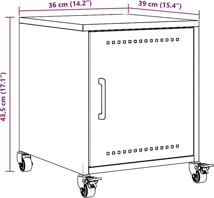 Immagine prodotto vidaXL Nachttisch (36 x 39 x 43.50 cm)
