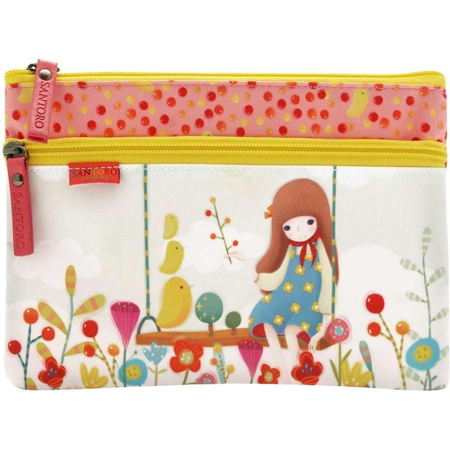 Santoro Kori Kumi Tasche mit zwei Reissverschlüssen, Sac à poche