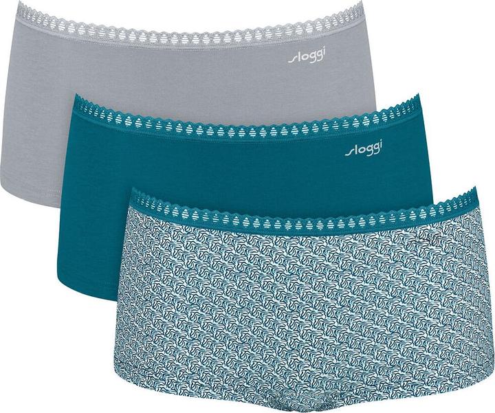 Produktbild Sloggi Langer Boxer Blue GO Crush (XL, 3er Pack)