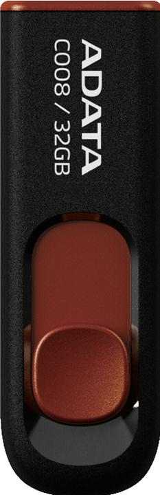 Actual product image Adata USB 2.0 Stick C008 Black/Red 32GB (32 GB, USB-A)