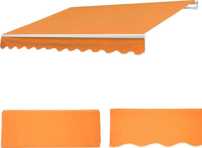 Actual product image Swisshandel24 Cover for awning, folding arm awning replacement cover sun protection, 5x3m - polyester terracotta (4.85 m)