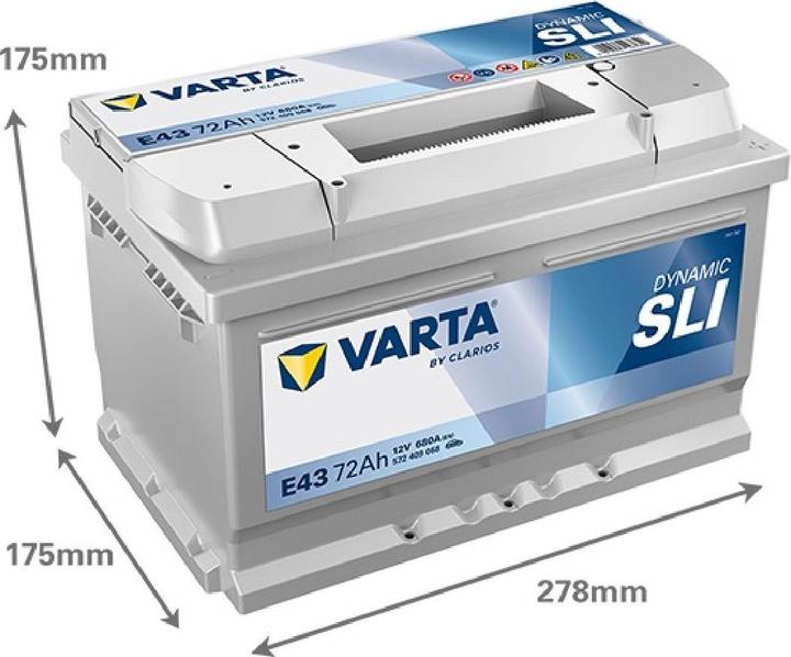 Immagine prodotto Varta Blau Dynamisch E43 (12 V, 72 Ah, 680 A)