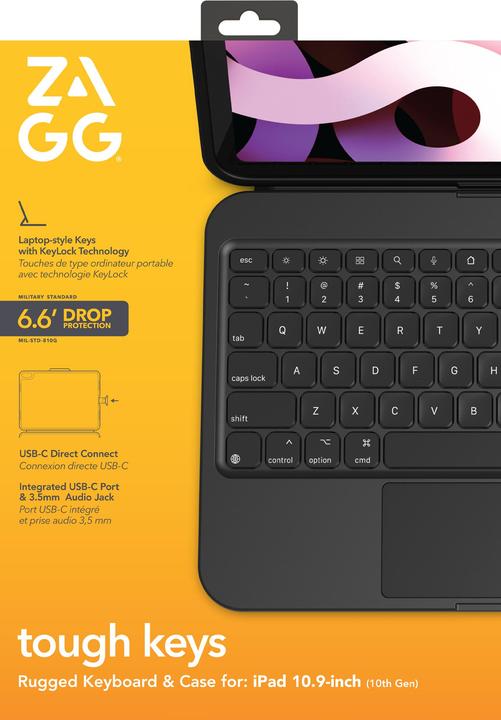 Produktbild Zagg KB TghKs iPad 10thGen Bl Ger B2B BB - Touchpad - QWERTZ (Deutschland)