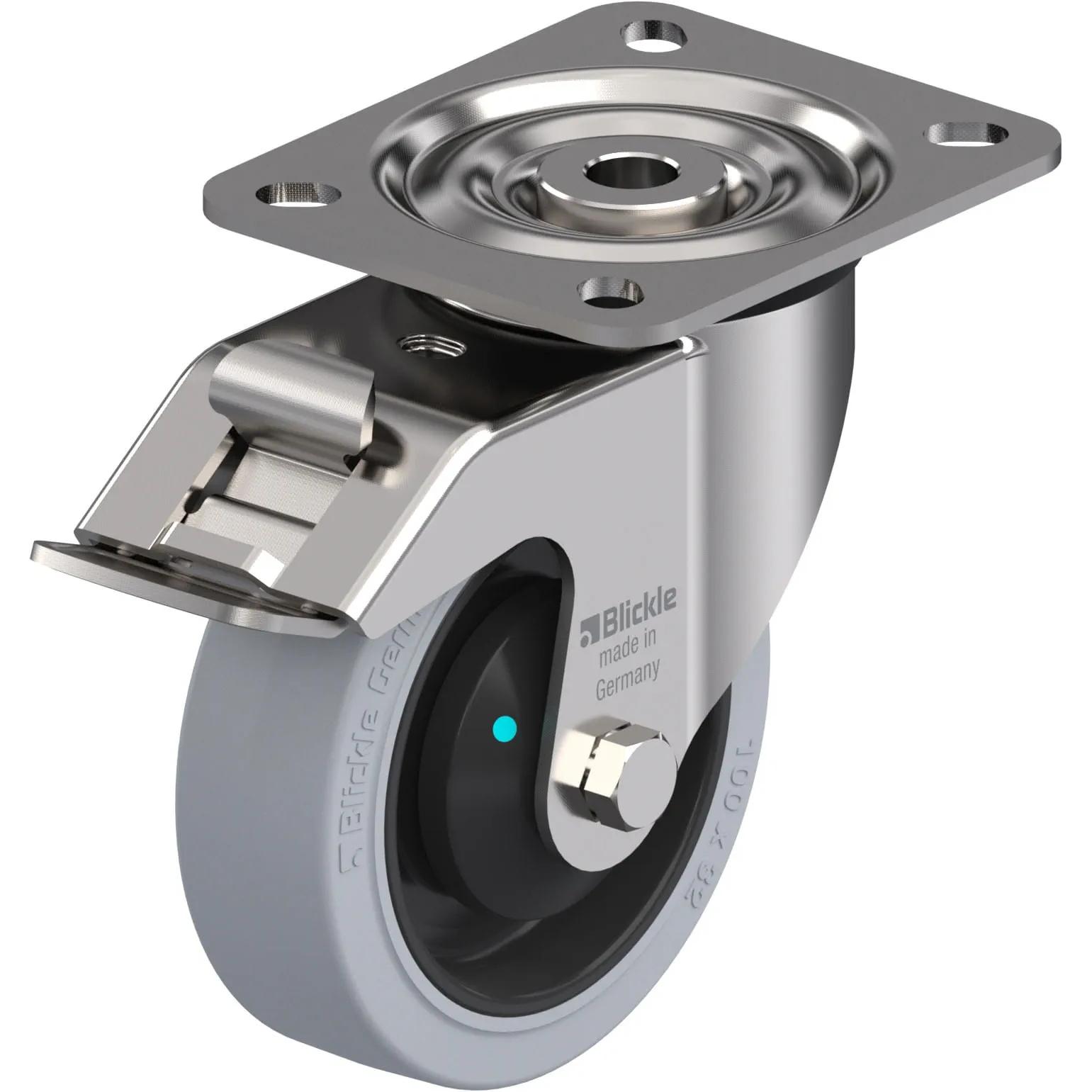 Blickle, Ruote + Rotelle, 755187 LX-POEV 100KAD-FI-SG Lenkrolle mit Feststeller Rad-Durchmesser 100 mm