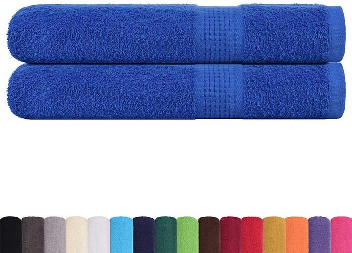 Image du produit vidaXL Serviettes 2 pcs. Bleu 100x200 cm 360 g/m² 100% coton Serviette de plage (100 x 200 cm)