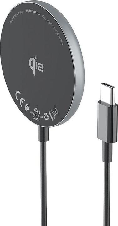 Actual product image Wozinsky 15W Wireless Qi2 Inductive Charger - Black (15 W)