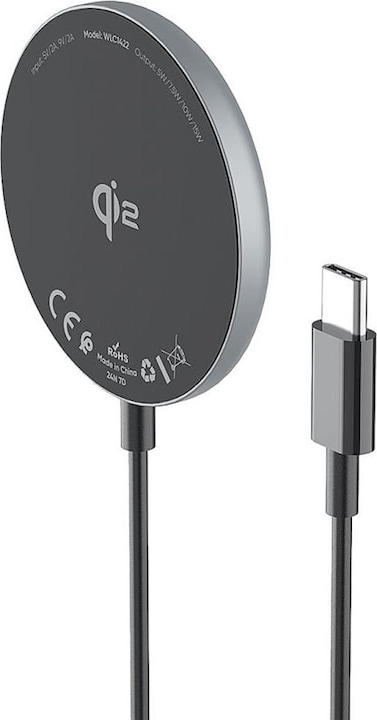Produktbild Wozinsky 15W Kabelloses Qi2 Induktives Ladegerät - Schwarz (15 W)
