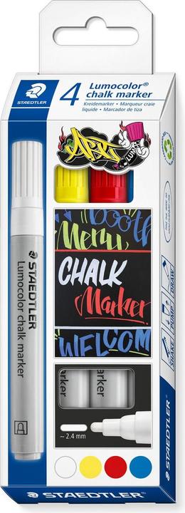 Staedtler Lumocolor Kreidemarker chalk marker, 4er Etui (4x)
