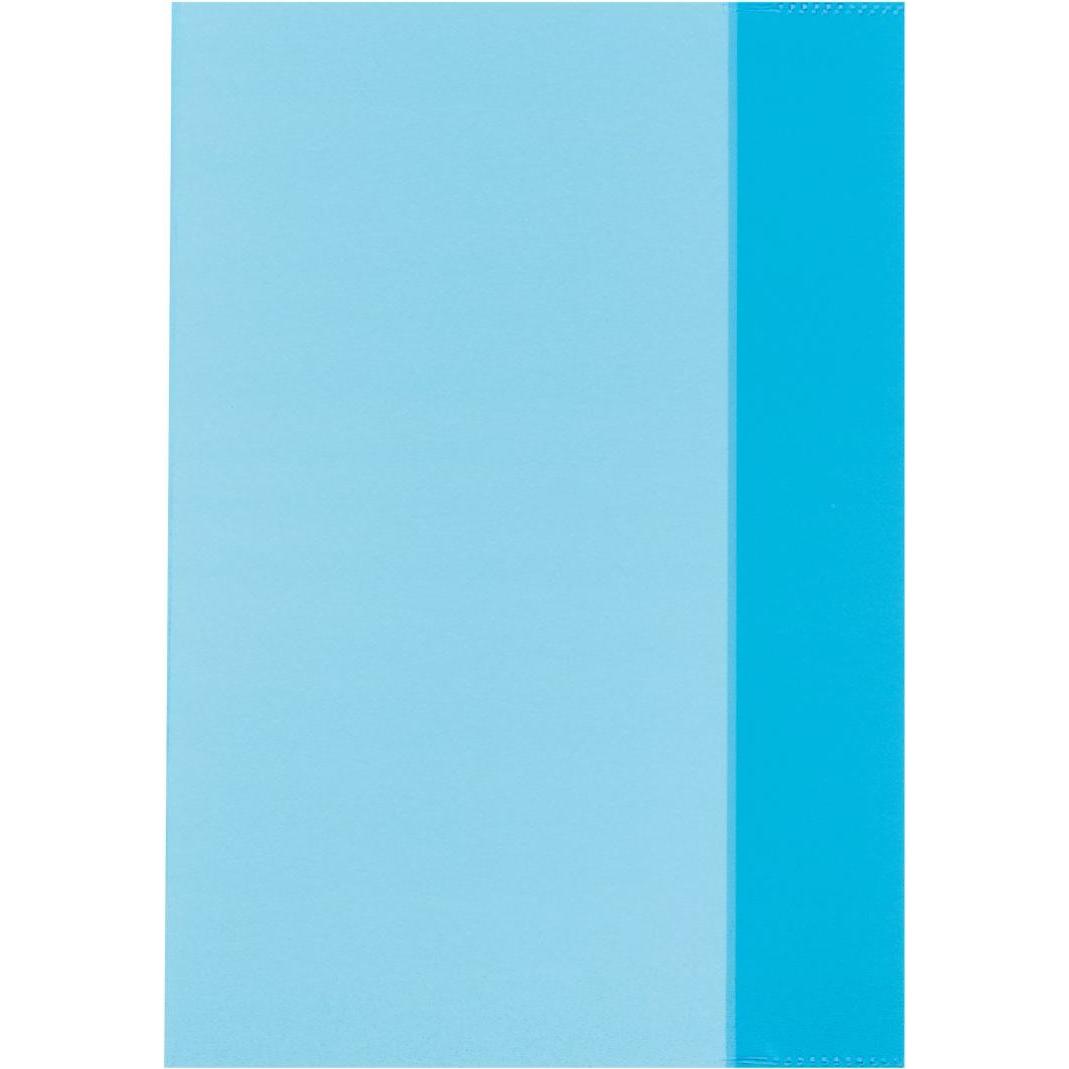 Herlitz, Heft + Block, Hefthülle A5 PP transparent blau (A5)