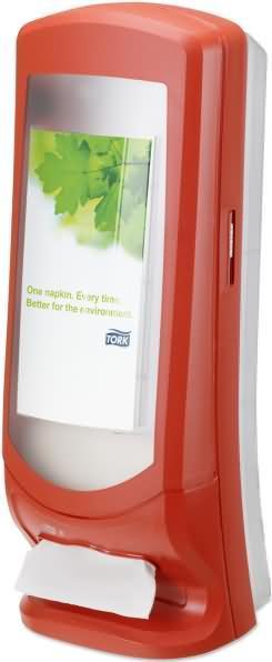 Tork Napkin dispenser Xpressnap standing/wall dispenser plastic red (1 x)