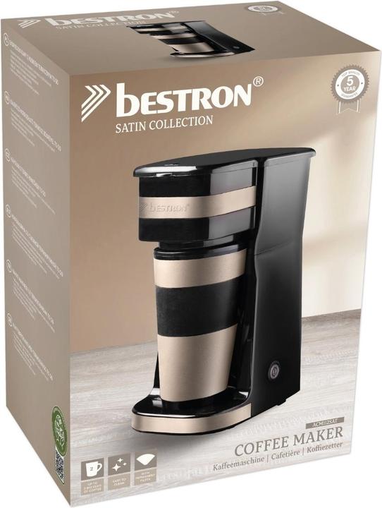 Produktbild Bestron Singgle-Tasse Filterkaffemaschine, Satin