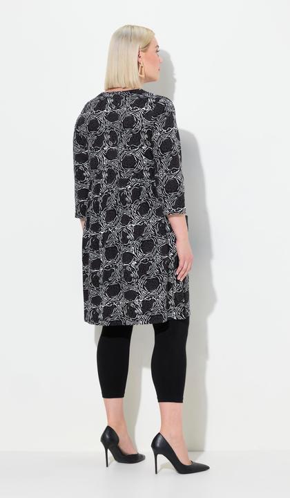 Produktbild Ulla Popken Longshirt, A-Linie, Blumendruck, 3/4-Ärmel (56)